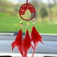 thumbnail image 5 of YUVA Woven Car Interior Pendant, Iron, Black/Red, Decorative, Good Luck Meaning, Rearview Mirror Hanging, Enhances Ambiance, 5 of 8