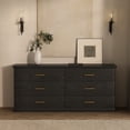 thumbnail image 2 of Clifford Traditional Dresser in Black (6-Drawer), 2 of 8