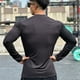 thumbnail image 4 of Camisas deportivas de compresión para hombre, camisetas con cuello levantado y media cremallera, sudadera ajustada para gimnasio, Top para correr, camisetas de Fitness, camisetas de secado rápido, 4 of 5