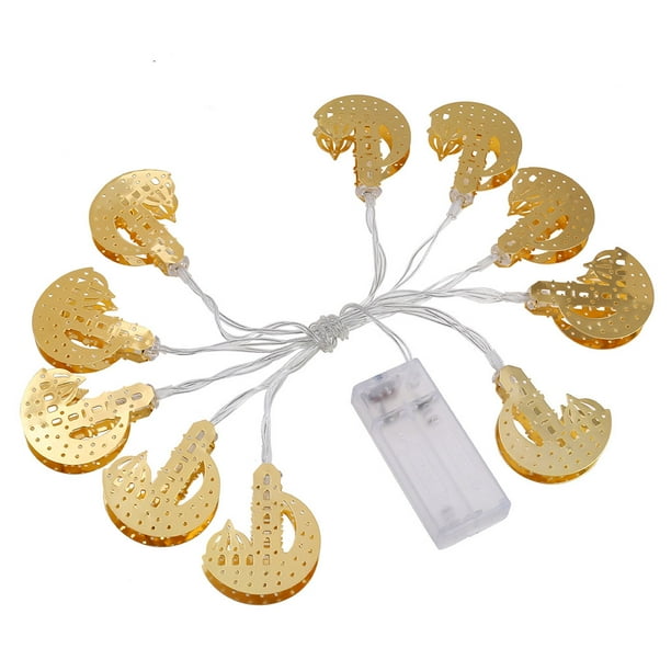 Toystoory Lesser Bairam Ramadan Lights Gold LED Night-lights the Festival of Fast-breaking Decorations Party Supplies Iluminación navideña 3m Toystoory HA060876-02