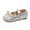 Silver, variant on GiLiling Girls Mary Jane Ballet Flats, Bowknot Adjustable Strap Shoes with Soft Rubber Sole, Closed-Toe PU Leather Dress Shoes for Weddings Parties Everyday Wear (White, 4-4.5 Years)