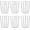 Style 3, variant on Curtain Hooks Drapery W Shape Hooks and Pin 2 Prongs Pinch Pleat for Window, Shower Curtain(20 Pack)