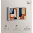thumbnail image 2 of Blue Cream Set Framed High-Gloss Acrylic Glass Wall Art Boho Abstract by Art Remedy, Silver Frame, 10 x 15, 2 of 6