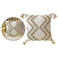 thumbnail image 6 of Woven Tufted Cushion Cover Tassels Modern Soft Cotton Decorative Square Throw Pillowcase for Outdoor Indoor Couch 45x45cm, 6 of 8