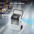 thumbnail image 5 of Moiswell 240-Pint Commercial Dehumidifier with Pump - Covers Large Spaces up to 8,000 Sq Ft, 5 of 8