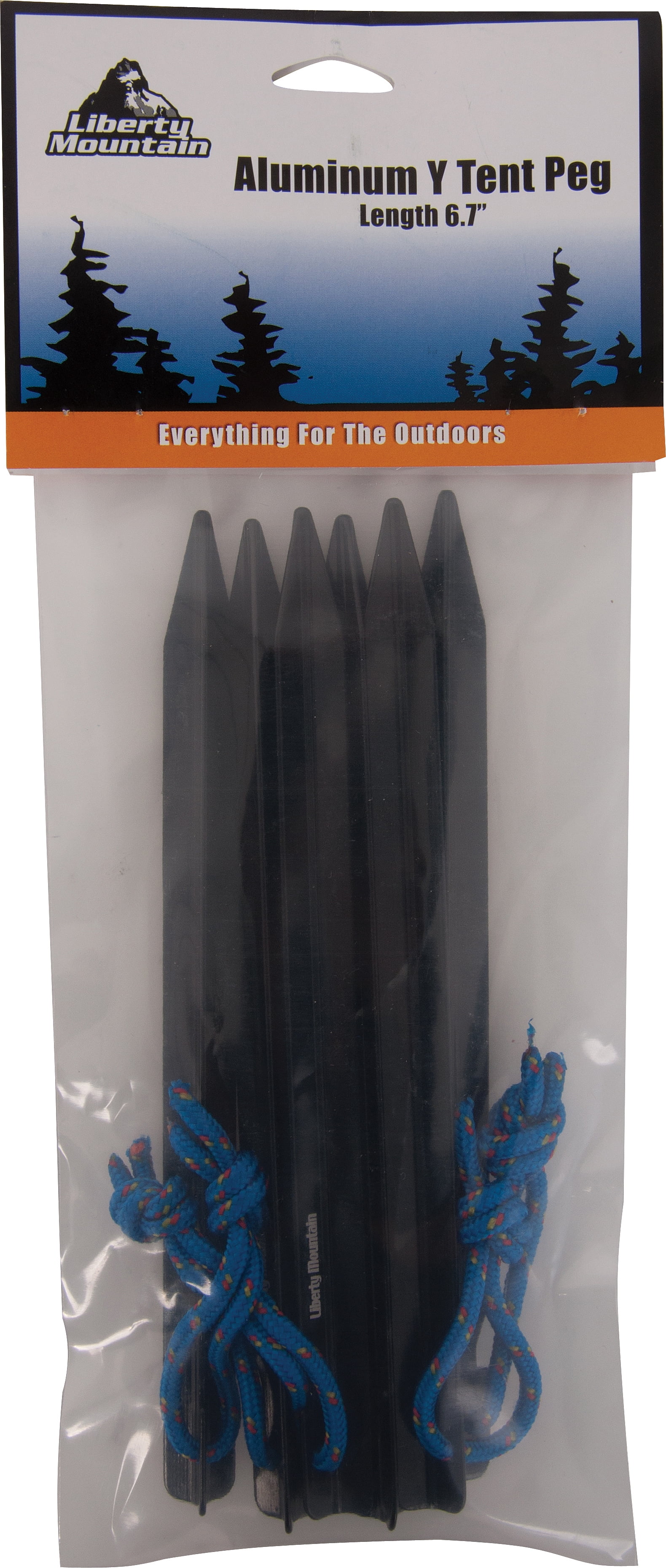 Liberty Mountain Aluminum Y Tent Peg, Pack of 6 (6.7-Inch)