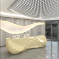 thumbnail image 2 of Baked paint company front desk fiberglass  educational institution counter, beauty salon reception counter sales department My Lux Decor Round, 2 of 16