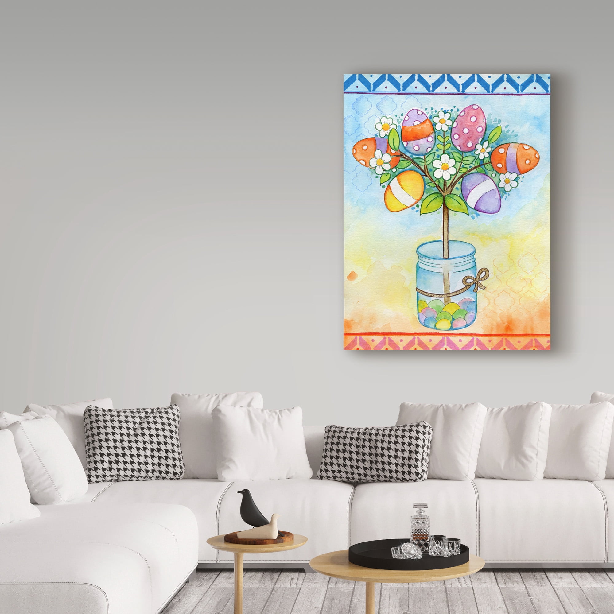 Trademark Fine Art 'Egg Tree' Canvas Art by Valarie Wade