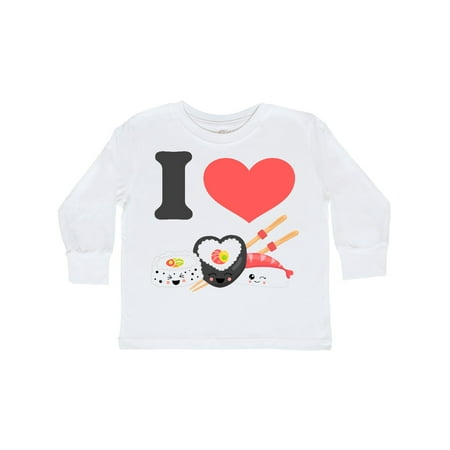 

Inktastic Kawaii I Love Sushi II Gift Toddler Boy or Toddler Girl Long Sleeve T-Shirt