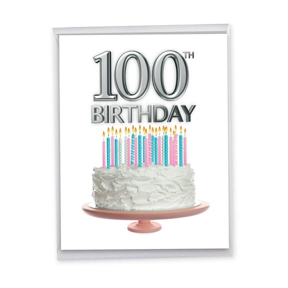 1 Large Birthday Card (8.5 x 11 Inch) - Big Day Milestones 100 J7060LMBG
