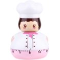 thumbnail image 2 of Kitchen Timer Mini Cooking Timer Chef Shaped Mechanical Timer 60 Minutes Countdown Timer Loud Alarm Clo Reminder Counter For Baking Facial Mask Pink, 2 of 3