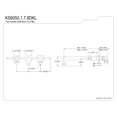 thumbnail image 5 of Kingston Brass KS6050DKL Kaiser Two-Handle 3-Hole Wall Mount Roman Tub Faucet in Matte Black, 5 of 7
