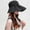 Black, variant on Sun Hats for Women Black Lining Fishing Hat Foldable Ruffled Wide Brim UV Blocking Cap,Adjustable Wind Lanyard Anti-UV Summer caps,Large Coverage Face Neck Protective Bucket Hat Black One Size