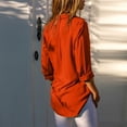 thumbnail image 6 of Hunpta Blouses for Women, Long Sleeve Shirts for Women, Loose Button Down Solid Color Tops Red, 6 of 7