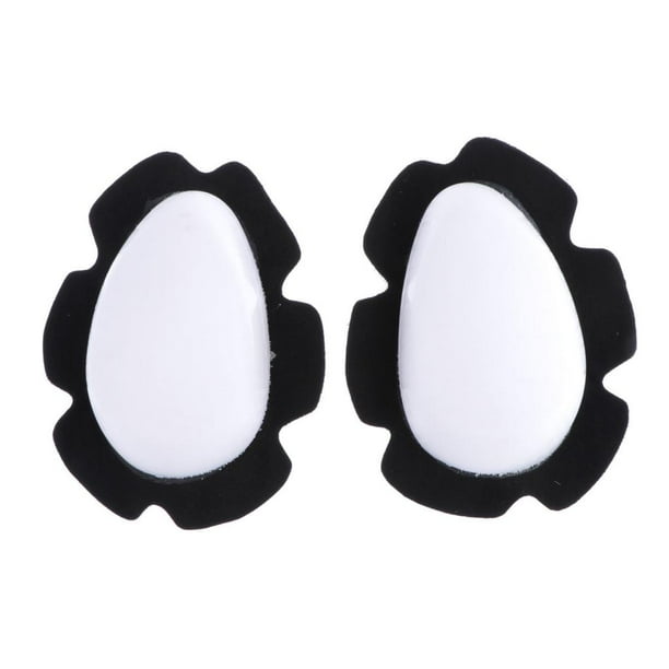 1 par de rodilleras para motocicleta, coderas, protección para scooter, ciclismo Blanco Cola Almohadillas para rodilleras