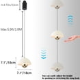 thumbnail image 4 of FSLiving Lampe de Piste Réglable en Hauteur Type H Rétractable avec Contrôle Gestuel et Gradation Continue Lampe d'Intérieur Longueur Réglable, Beige - 1 Pack, 4 of 9