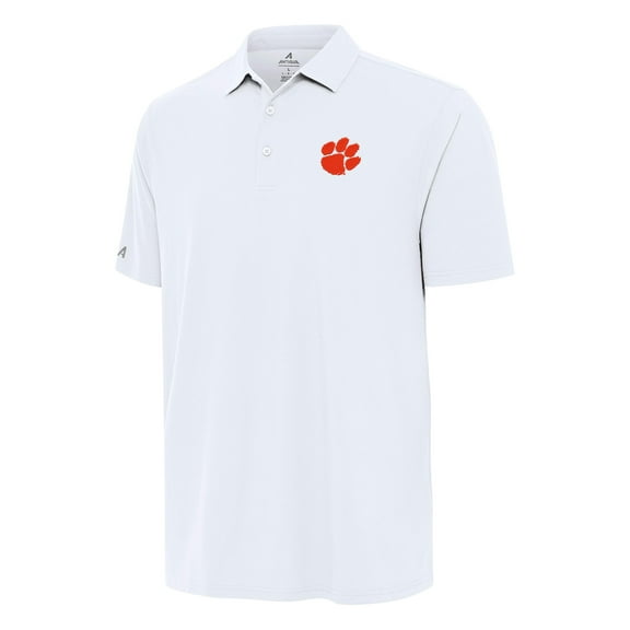 Men's Antigua White Clemson Tigers Era Polo