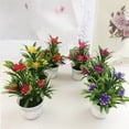 thumbnail image 4 of Mosey Potted Flower,Artificial Fake Lotus Flower Potted Plant Bonsai Wedding Party Garden Home Decor, 4 of 6