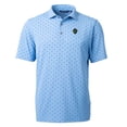 thumbnail image 2 of Men's Cutter & Buck Powder Blue Hillsboro Hops Virtue Eco Pique Tile Print Recycled Polo, 2 of 3