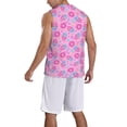 thumbnail image 2 of Naloa Pink Donuts Basketball Jersey Reversible Men's Mesh Athletic Sports Shirts Training Practice S-4XLLarge, 2 of 6