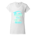 thumbnail image 2 of Wild Bobby, Faith Over Fear, Inspirational/Christian, Women Standard V-Neck Tee, White, Medium, 2 of 4