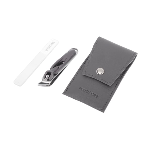 Unique Bargains Hollow Shape Nail Clippers 1 Set Gray
