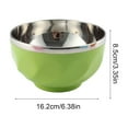 thumbnail image 3 of 304 Stainless Steel Double-Layer Bowl - 6.38" Insulated Children's Dining Bowl with Colorful Exterior, Temperature-Retaining Design for Hot and Cold Foods, 3 of 6
