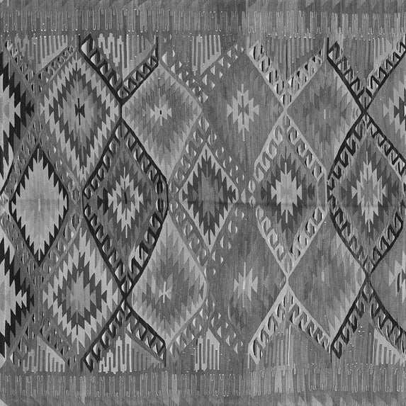 Ahgly Company Indoor Square Oriental Gray Traditional Area Rugs, 5' Square