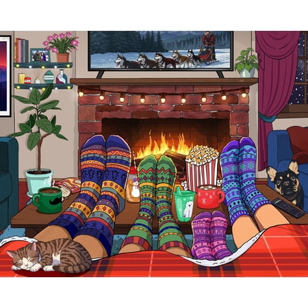 Springbok Snuggle Season - 500 Piece Jigsaw Puzzle - Made in the USA - Unique Cut Pieces