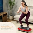 thumbnail image 2 of Lifepro Waver Vibration Plate Exercise Machine – Full Body Vibrating Plate for Lymphatic Drainage, Muscle Toning & Fat Loss – Includes Loop Bands, Remote & 99 Speed Settings - Red, 2 of 10
