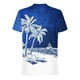 thumbnail image 5 of Camisetas de Manga Larga para Hombres Imprimir Fallow Cuello Redondo Camiseta, Moda Casual Manga Corta Mezcla de Algodón/Lino, 5 of 9