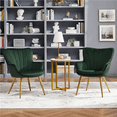 thumbnail image 3 of Renwick Modern Upholstered Velvet Accent Chair with Wing Side, Green, 3 of 8