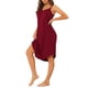 thumbnail image 4 of Vestido de pijama de lounge para mujeres INSPIRE CHIC, ropa de dormir, camisón de tirantes, noche roja, 4 of 6