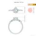 thumbnail image 4 of ANGARA Lab Grown Diamond Engagement Ring for Women in 14K White Gold (Size-7.7x5.7mm| Color-F-G| Clarity-VS) | April Birthstone, Anniversary, Jewelry Gift for Women | Lab-Grown Diamond Ring, 4 of 7