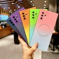 thumbnail image 4 of Magnetic for Samsung Galaxy Note 10 Plus Case, Compatible with MagSafe, Camera Lens Film Protection Shockproof Gradient Silicone Cover for Galaxy Note 10 Plus 6.8" (Pink Blue), 4 of 11