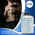 thumbnail image 4 of Eigraketly Botella de agua motivacional de 3,78 l, marcador de tiempo, citas, jarra de entrenamiento de viaje de plástico con asa, accesorios, regalos Ropa Deportiva, Zapatos blanco Eigraketly OD019765-06B, 4 of 6