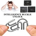 thumbnail image 2 of Brain Teaser Mind IQ Test Toy Game Metal Wire Puzzles B3W8, 2 of 9