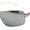 Silver White - Silver Mirror, variant on Mens European Fashion Oversized Curved Shield Sport Metal Rim Sunglasses All Black