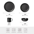 thumbnail image 2 of PLPPYFS 12 Pieces Farmhouse Stoneware Dinnerware Sets, Ceramic Plates Bowls and Mugs Set, Matte Terracotta Underside Ceramic Dishes Set for 3, Scratch Resistant Microwave & Dishwasher Safe, 2 of 9