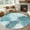 Teal, Aqua, White, variant on 6x9 Area Rugs for Living Room, Blue Teal Palm Leaves Washable Runner Rug for Office, Family Room, Summer Botanical Tropical Leaf Non Slip Area Rugs Low Pile Carpet for Home Decor