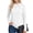 Creamy White, variant on MOYIKO Business Casual Tops for Women Long Sleeve Shirts Twist Knot Mock Neck Slim Fit T-Shirts Green Size L