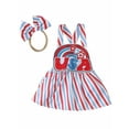 thumbnail image 2 of WIBACKER Baby Girl 4th of July Clothes Cute USA Independence Day 3PCS Outfits Newborn Short Sleeve Romper Overall Skirt Dress, 2 of 11