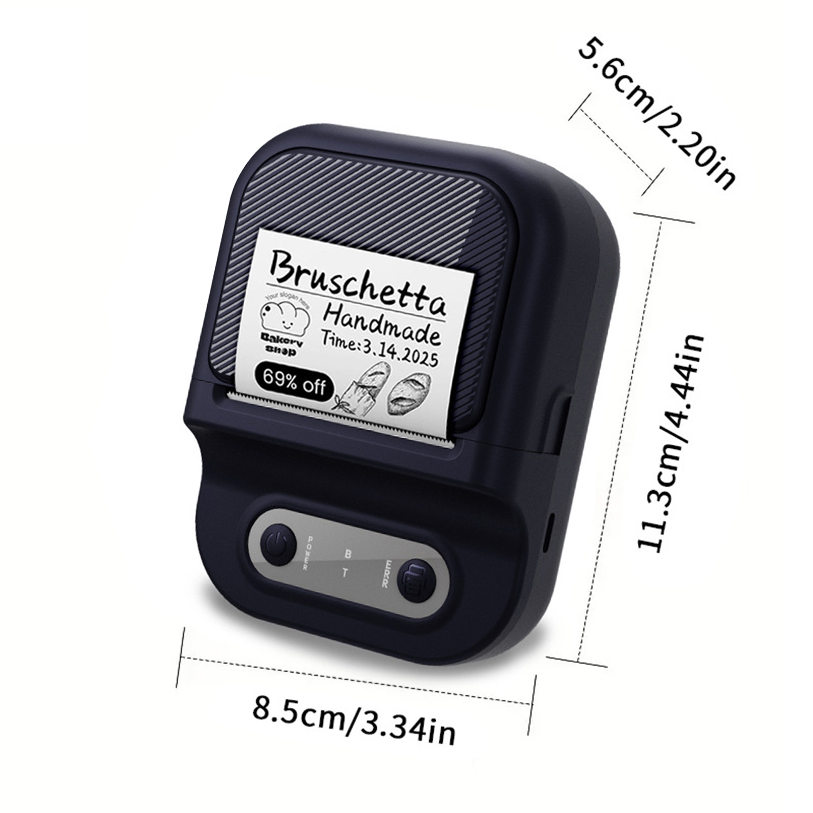 Sylvtty Label Maker Machine Portable Thermal Label Printer Bluetooth-compatible Mini Label Printer with Tape for Small Business Home School Office Barcode Address