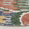 thumbnail image 3 of SAFAVIEH Ikat Heather Southwestern Area Rug, Green/Rust, 6' x 6' Round, 3 of 10