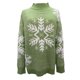 thumbnail image 3 of Gibobby Sueter para mujer Suéter de Navidad para mujer, suéter de vacaciones, ligero, cálido, cuello redondo, suéteres gruesos(Verde,G), 3 of 5