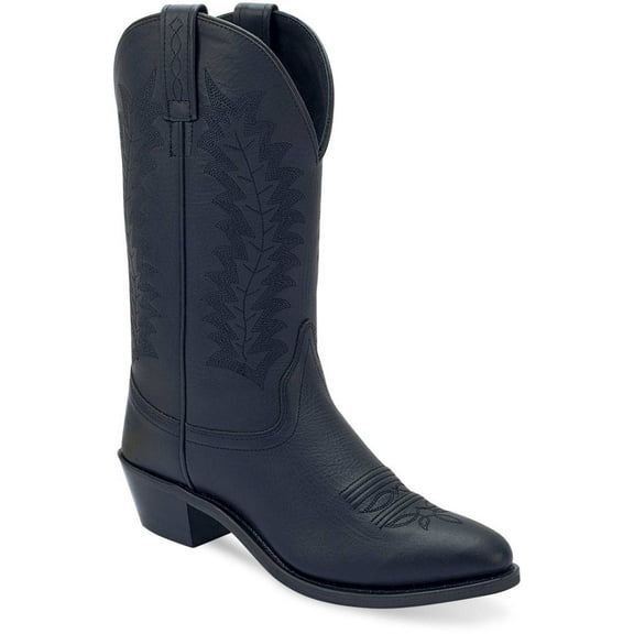 Old West Women's Western Boot Round Toe Black 8 1/2 M  US