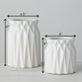 thumbnail image 6 of Sullivans Set of 2 Origami Vase 6"H & 4"H White, 6 of 6