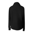 thumbnail image 4 of Tittly Sweatshirt for Women Womens Tops Womens Tops Casual 3/4 Length Sleeve V Neck Shirts And Blouses Zipper Collar Women Shirts Womens Jumper Long Sleeve Tops Quarter Zip Pullover Women Black S, 4 of 5