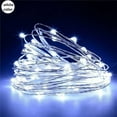thumbnail image 2 of HESHENG 100LED 33ft Copper Wire String Lights USB Plug-in Fairy Lights with Remote 8 Modes Lights Waterproof Christmas Tree Home Wedding Decor, Cool White, 2 of 11