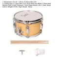 thumbnail image 5 of Snare Drum 10" x 6" Poplar Wood Drum With Drumstick Drum Key Strap Percussion Musical Instrument S101, 5 of 9